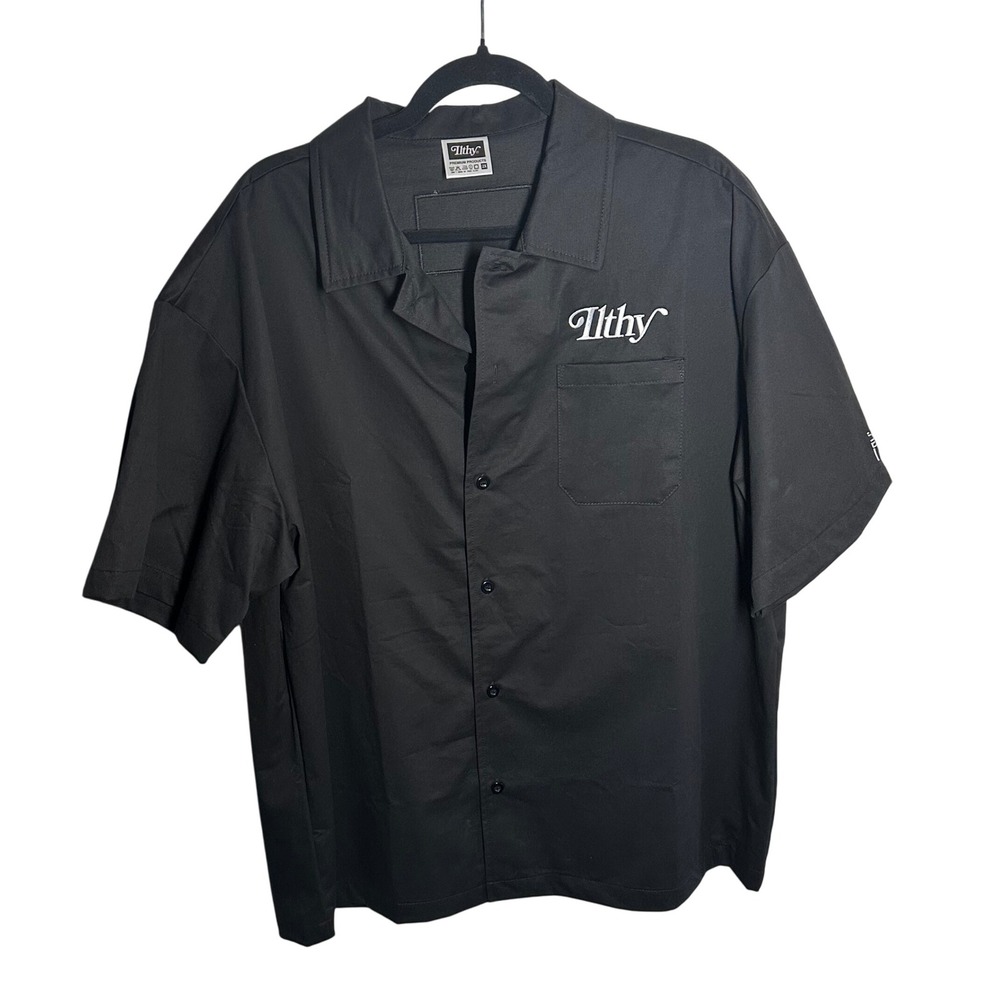 Ilthy IFC Work Shirt Men's 2XL Black Button Down Short Sleeve Shirt Cleveland